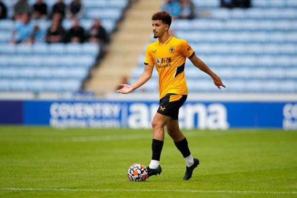 Rayan Ait-Nouri of Wolverhampton Wanderers runs with the ball during the Pre-Season Friendly between Coventry City and Wolverhampton Wanderers at...
