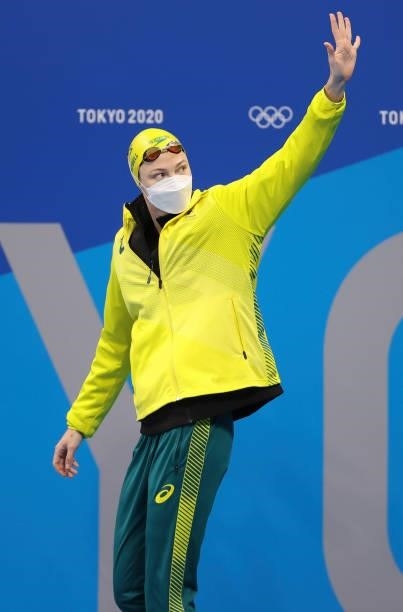 Cate Campbell of Australia during the Women's 50m Freestyle Final on day nine of the swimming competition of the Tokyo 2020 Olympic Games at Tokyo...