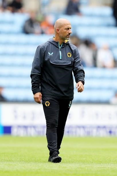 Alex Silva, Assistant Head Coach of Wolverhampton Wanderers looks on ahead of the Pre-Season Friendly between Coventry City and Wolverhampton...