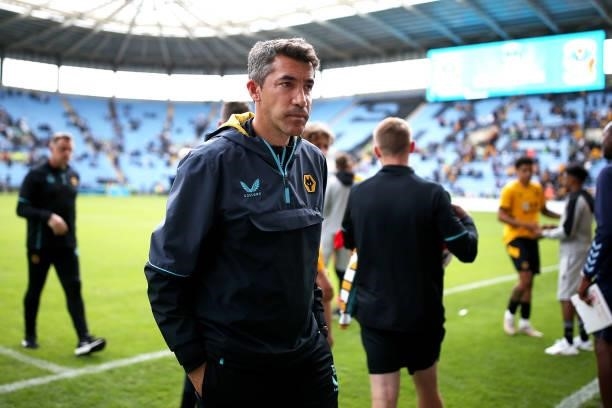 Bruno Lage, Manager of Wolverhampton Wanderers walks off the pitch following the Pre-Season Friendly between Coventry City and Wolverhampton...