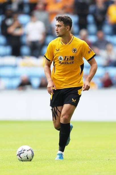 Maximilian Kilman of Wolverhampton Wanderers runs with the ball during the Pre-Season Friendly between Coventry City and Wolverhampton Wanderers at...