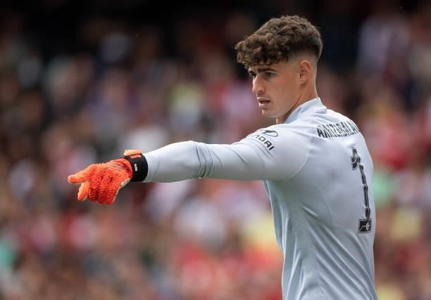 Kepa Arrizabalaga of Chelsea during the Pre Season Friendly between Arsenal and Chelsea at Emirates Stadium on August 1, 2021 in London, England.