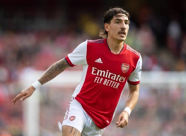 Héctor Bellerín of Arsenal during the Pre Season Friendly between Arsenal and Chelsea at Emirates Stadium on August 1, 2021 in London, England.