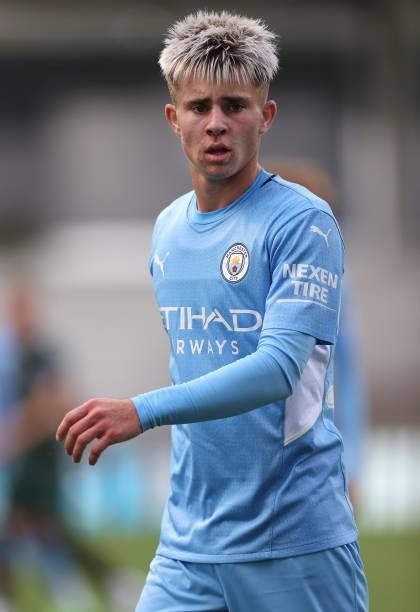 Ben Knight of Manchester City during the pre-season friendly match between Manchester City and Barnsley at Manchester City Football Academy on July...