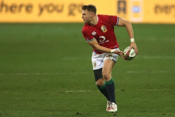 Dan Biggar of the British & Irish Lions during the second test between South Africa and the British & Irish Lions at FNB Stadium on July 31, 2021 in...