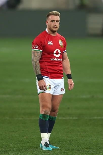 Stuart Hogg of the British & Irish Lions during the second test between South Africa and the British & Irish Lions at FNB Stadium on July 31, 2021 in...