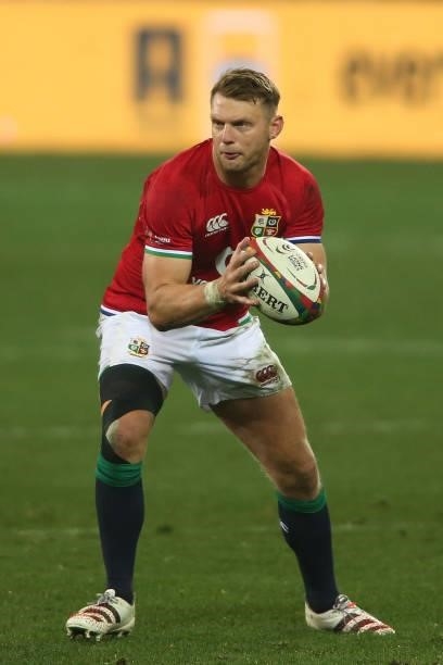Dan Biggar of the British & Irish Lions during the second test between South Africa and the British & Irish Lions at FNB Stadium on July 31, 2021 in...