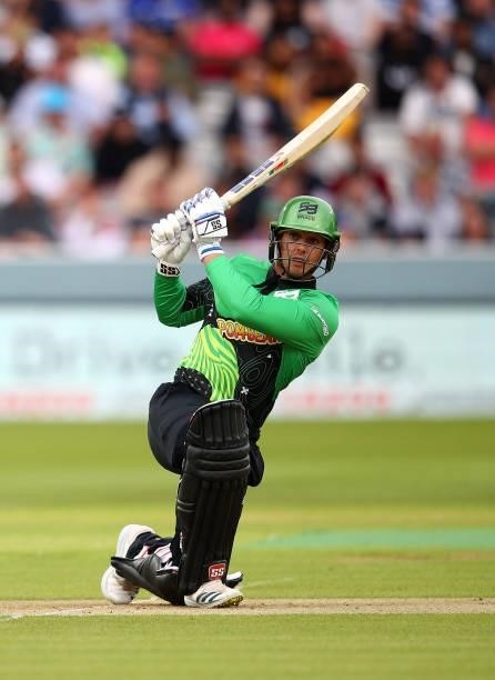 Quinton de Kock of Southern Brave during The Hundred match between London Spirit Men and Southern Brave Men at Lord's Cricket Ground on August 01,...
