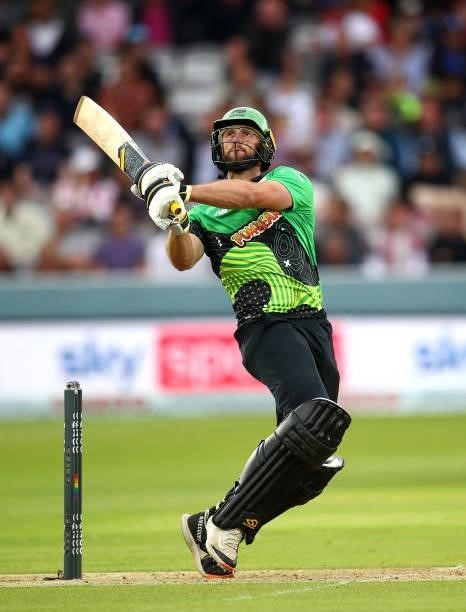 Ross Whiteley of Southern Brave during The Hundred match between London Spirit Men and Southern Brave Men at Lord's Cricket Ground on August 01, 2021...