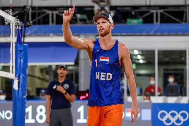 Alexander Brouwer of the Netherlands competing on Men's Round 16 during the Tokyo 2020 Olympic Games at the Shiokaze Park on August 1, 2021 in Tokyo,...