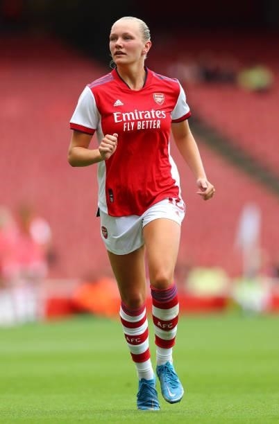 Frida Maanum of Arsenal during the Pre Season Friendly between Arsenal and Chelsea at Emirates Stadium on August 01, 2021 in London, England.