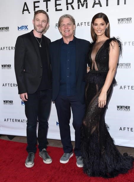 Shawn Ashmore, Peter Winther and Ashley Greene attend the Los Angeles Premiere of "Aftermath
