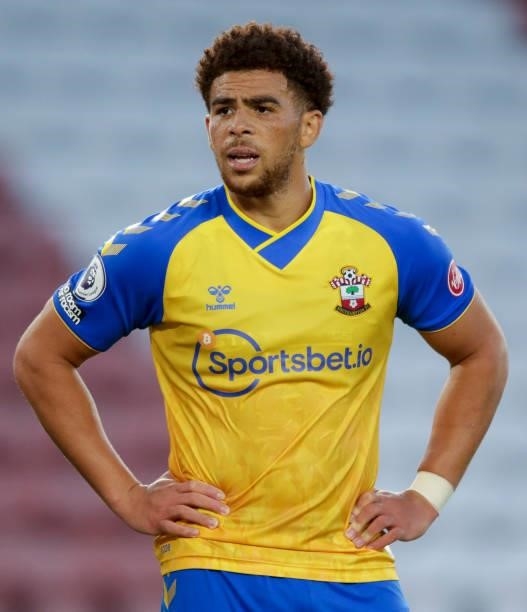 Che Adams of Southampton during a pre-season friendly between Southampton FC and Levante UD at St Mary's Stadium on August 04, 2021 in Southampton,...