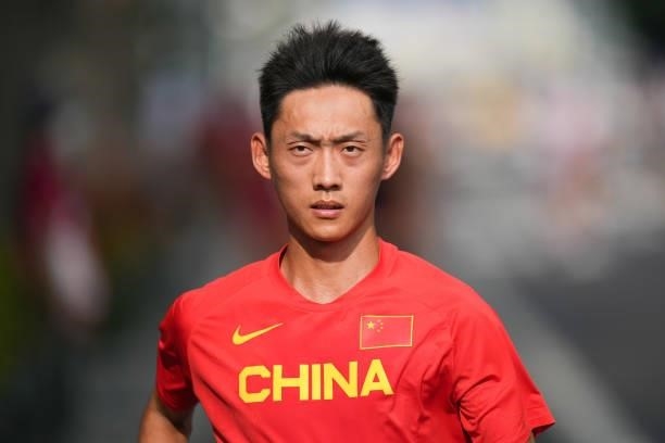 Wang Kaihua of China competes in the Men's 20km Race Walk Final on day thirteen of the Tokyo 2020 Olympic Games at Sapporo Odori Park on August 5,...