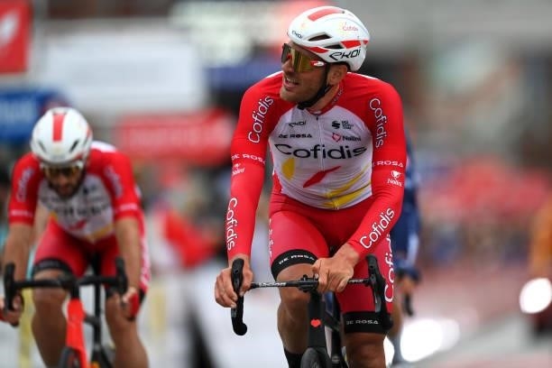 Jean Pierre Drucker of Luxembourg and Team Cofidis at finish line during the 8th Arctic Race Of Norway 2021, Stage 1 a 142,5km stage from Tromsø to...