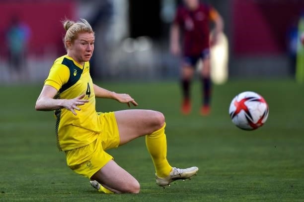 Clare Polkinghorne of Australia during the Tokyo 2020 Olympic Womens Football Tournament Bronze Medal match between Australia and United States at...
