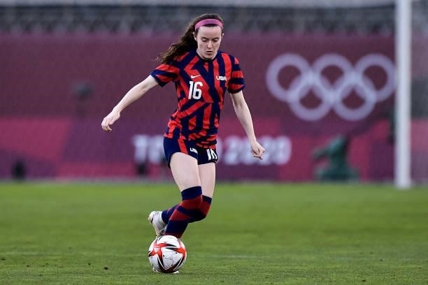 Rose Lavelle of the United States during the Tokyo 2020 Olympic Womens Football Tournament Bronze Medal match between Australia and United States at...