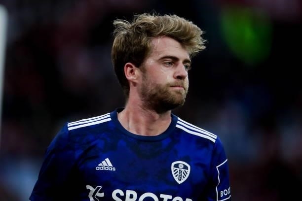 Patrick Bamford of Leeds United during the Pre-season Friendly match between Ajax and Leeds United at the Johan Cruijff ArenA on August 4, 2021 in...