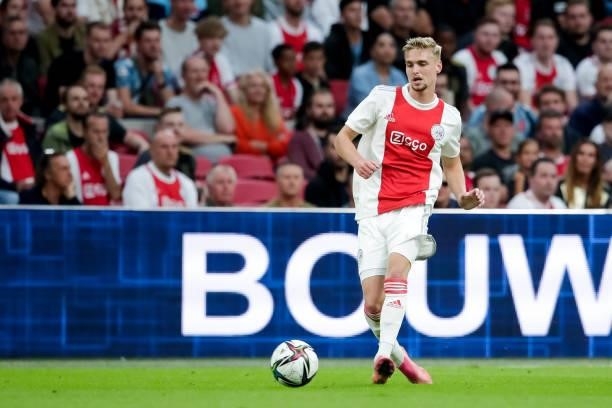 Kenneth Taylor of Ajax during the Pre-season Friendly match between Ajax and Leeds United at the Johan Cruijff ArenA on August 4, 2021 in Amsterdam,...