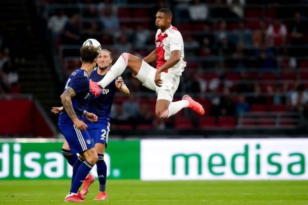Sebastien Haller of Ajax during the Pre-season Friendly match between Ajax and Leeds United at the Johan Cruijff ArenA on August 4, 2021 in...