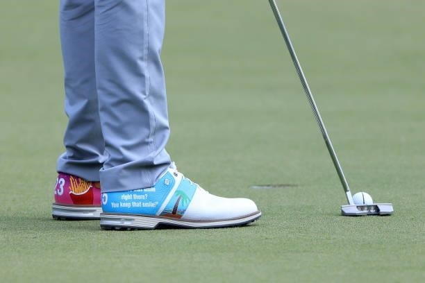 The shoes of Maxx Homa as seen on the sixth hole during the first round of the World Golf Championship-FedEx St Jude Invitational at TPC Southwind on...