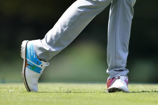 The shoes of Maxx Homa as seen on the sixth hole during the first round of the World Golf Championship-FedEx St Jude Invitational at TPC Southwind on...