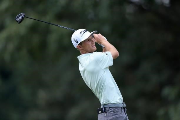 Will Zalatoris plays a shot on the seventh hole during the first round of the World Golf Championship-FedEx St Jude Invitational at TPC Southwind on...