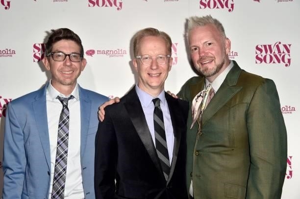 Eric Eisenbrey, Tim Kaltenecker and Todd Stephens attends the premiere of Magnolia Pictures' "Swan Song