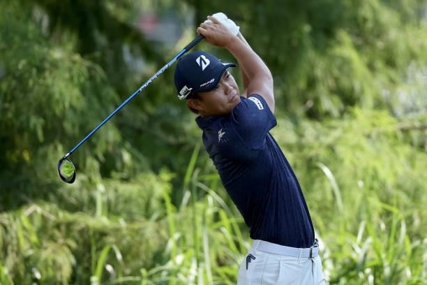 Ryosuke Kinoshita of Japan plays his shot from the 12th tee during the first round of the FedEx St. Jude Invitational at TPC Southwind on August 05,...