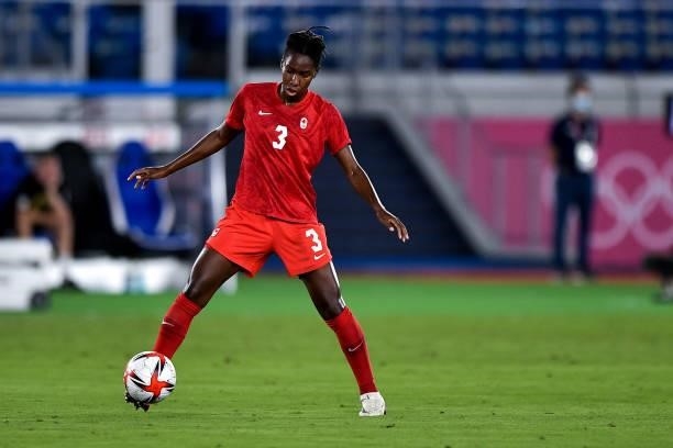 Kadeisha Buchanan of Canada during the Tokyo 2020 Olympic Women's Football Tournament Gold Medal match between Sweden and Canada at International...