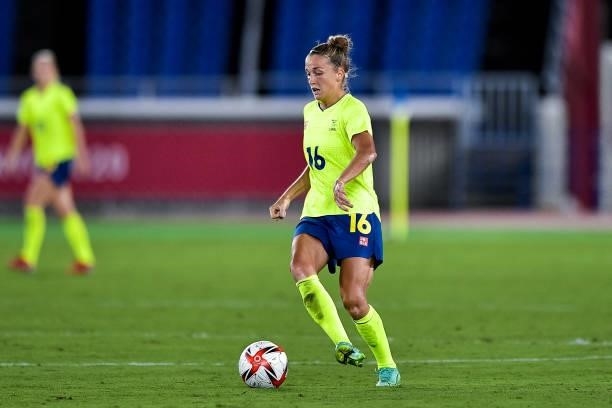 Filippa Angeldal of Sweden during the Tokyo 2020 Olympic Womens Football Tournament Gold Medal match between Sweden and Canada at International...