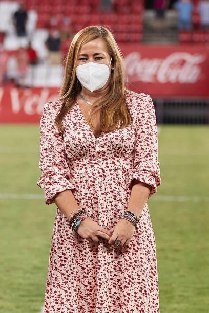 Patricia Rodriguez, CEO of Granada CF, poses for the media after the Ciudad de Granada trophy match between Granada CF and Malaga CF at Nuevo Los...