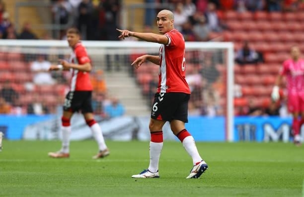 Oriol Romeu of Southampton during the pre season friendly match between Southampton FC and Athletic Club at St Mary's Stadium on August 07, 2021 in...