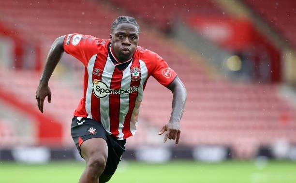 Michael Obafemi of Southampton during the pre season friendly match between Southampton FC and Athletic Club at St Mary's Stadium on August 07, 2021...