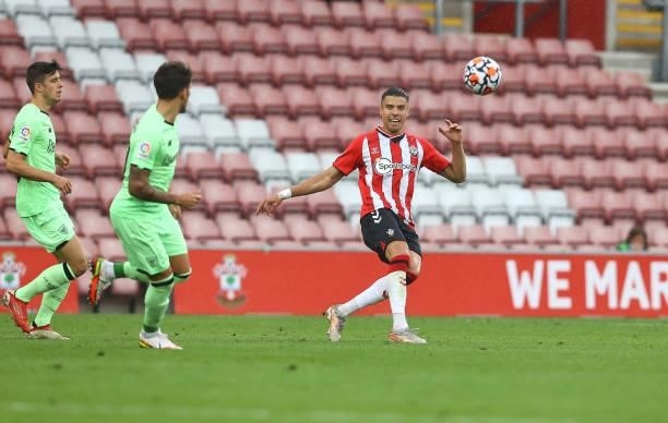 Jan Bednarek of Southampton during the pre season friendly match between Southampton FC and Athletic Club at St Mary's Stadium on August 07, 2021 in...