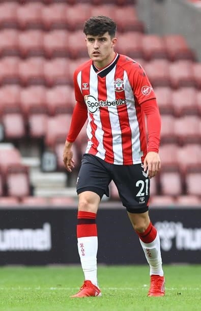 Tino Livramento of Southampton during the pre season friendly match between Southampton FC and Athletic Club at St Mary's Stadium on August 07, 2021...