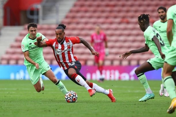 Theo Walcott of Southampton during the pre season friendly match between Southampton FC and Athletic Club at St Mary's Stadium on August 07, 2021 in...