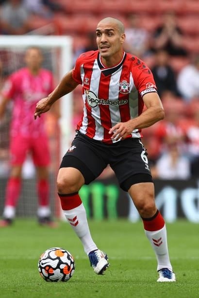 Oriol Romeu of during the pre season friendly match between Southampton FC and Athletic Club at St Mary's Stadium on August 07, 2021 in Southampton,...