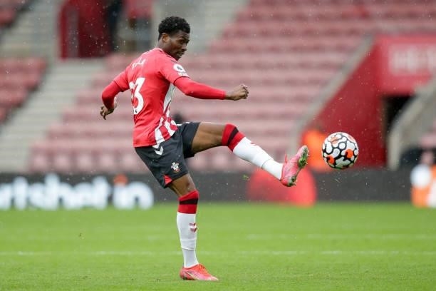 Nathan Tella of Southampton during a pre-season friendly between Southampton FC and Athletic Bilbao at St Mary's Stadium on August 07, 2021 in...
