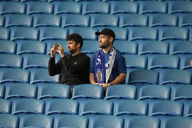 Getafe supporters look on prior to the Pre-Season Friendly match between Brighton & Hove Albion and Getafe at American Express Community Stadium on...