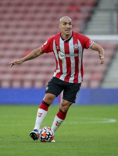Oriol Romeu of Southampton during a pre-season friendly between Southampton FC and Athletic Bilbao at St Mary's Stadium on August 07, 2021 in...