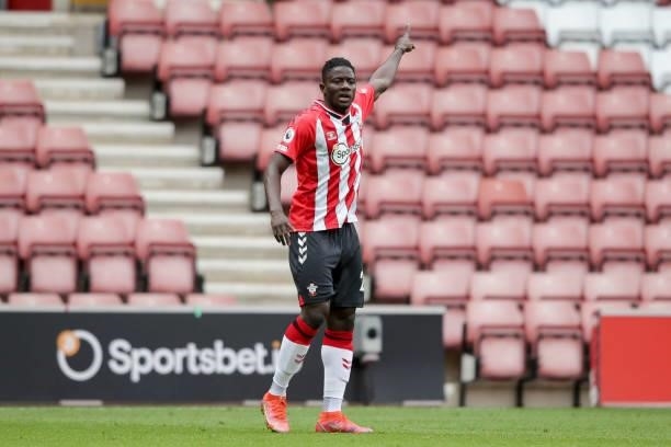 Mohammed Salisu of Southampton during a pre-season friendly between Southampton FC and Athletic Bilbao at St Mary's Stadium on August 07, 2021 in...