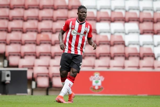 Mohammed Salisu of Southampton during a pre-season friendly between Southampton FC and Athletic Bilbao at St Mary's Stadium on August 07, 2021 in...