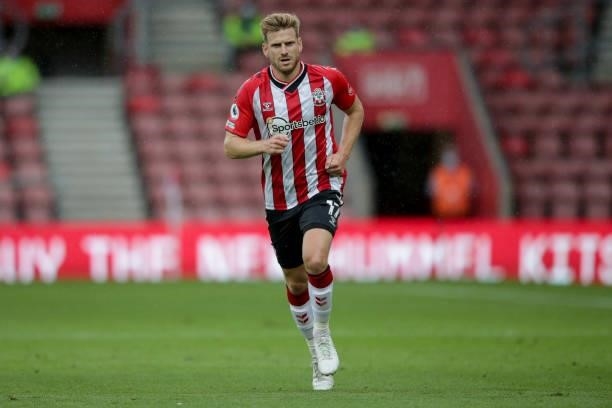 Stuart Armstrong of Southampton during a pre-season friendly between Southampton FC and Athletic Bilbao at St Mary's Stadium on August 07, 2021 in...