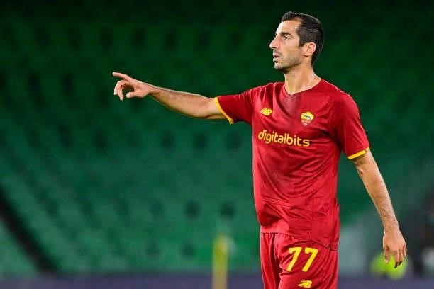 Henrikh Mkhitaryan during the Unbeatables Cup at Estadio Benito Villamarin on August 07, 2021 in Seville, Spain.