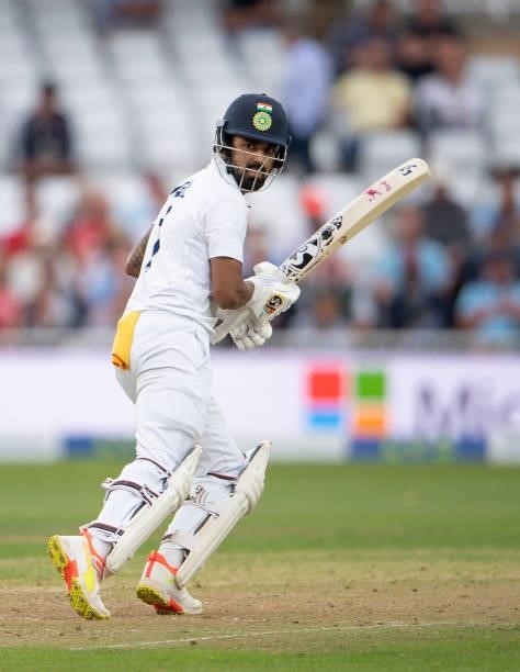 Rahul of India during day two of the First Test Match between England and India at Trent Bridge on August 05, 2021 in Nottingham, England.