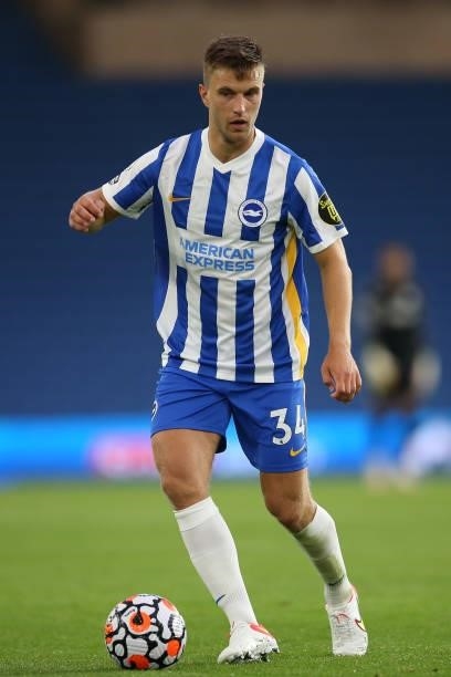 Joel Veltman of Brighton & Hove Albion on the ball during the Pre-Season Friendly match between Brighton & Hove Albion and Getafe at American Express...