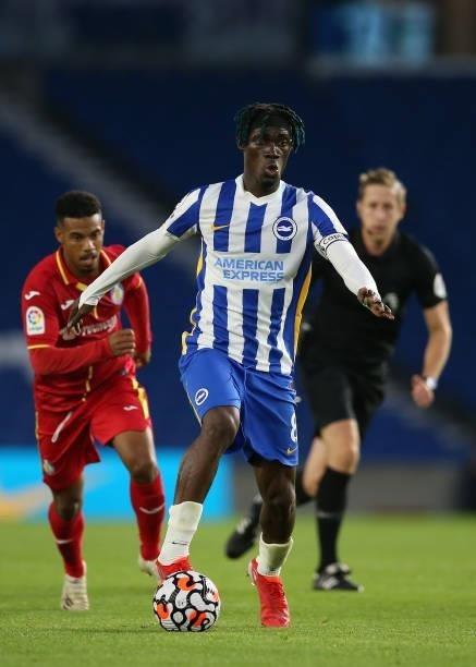 Yves Bissouma of Brighton & Hove Albion on the ball during the Pre-Season Friendly match between Brighton & Hove Albion and Getafe at American...