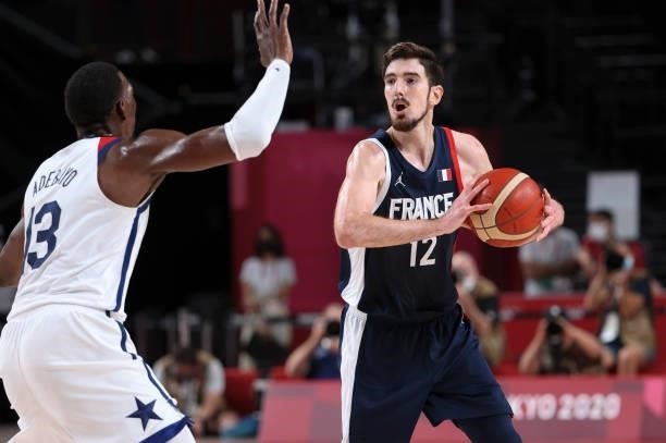 Nando de Colo of France during the Men's Basketball Gold Medal Final between United States and France on day fifteen of the Tokyo 2020 Olympic Games...
