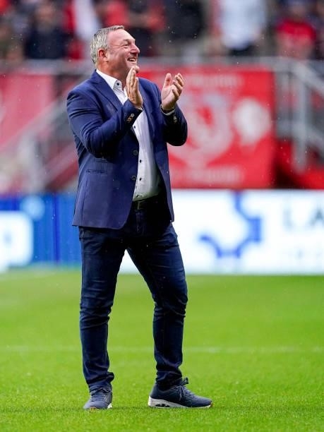 Head Coach Ron Jans of FC Twente during the Preseason Friendly Match match between FC Twente and SS Lazio at De Grolsch Veste on August 7, 2021 in...